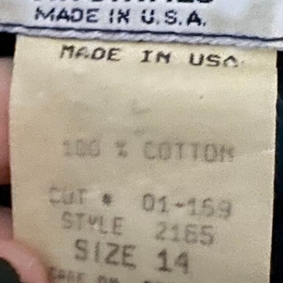 Vintage Lanz Drop Waist Black Watch Plaid Dress SZ14 - Picture 5 of 6